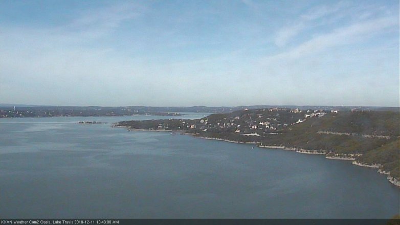 Lake Travis webcam, December 11, 2018 9:45 AM CT