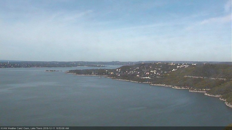Lake Travis webcam, December 11, 2018 9:55 AM CT