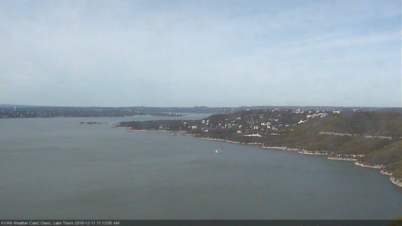Lake Travis webcam, December 11, 2018 10:15 AM CT