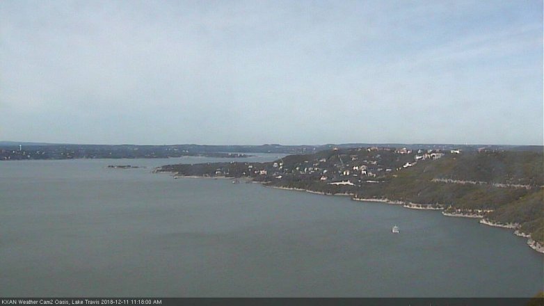 Lake Travis webcam, December 11, 2018 10:20 AM CT