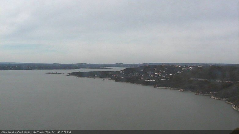 Lake Travis webcam, December 11, 2018 1:15 PM CT