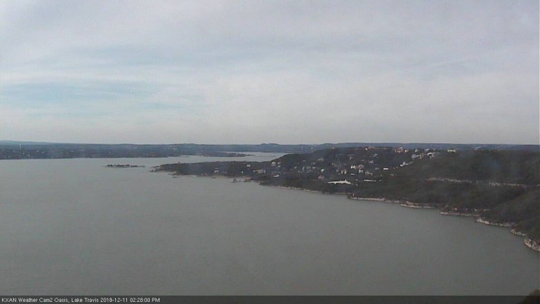 Lake Travis webcam, December 11, 2018 1:30 PM CT