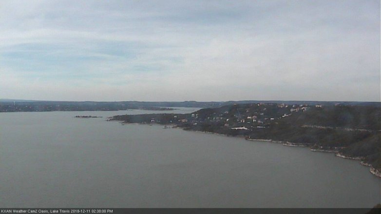 Lake Travis webcam, December 11, 2018 1:40 PM CT