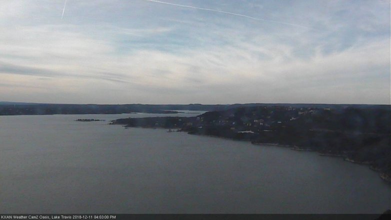 Lake Travis webcam, December 11, 2018 3:05 PM CT
