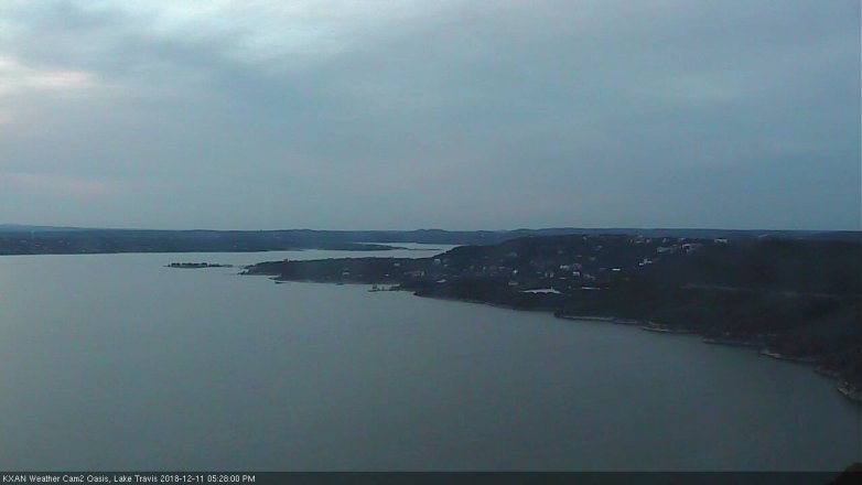 Lake Travis webcam, December 11, 2018 4:30 PM CT