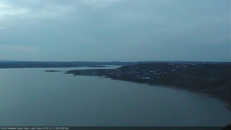 Lake Travis webcam, December 11, 2018 4:35 PM CT