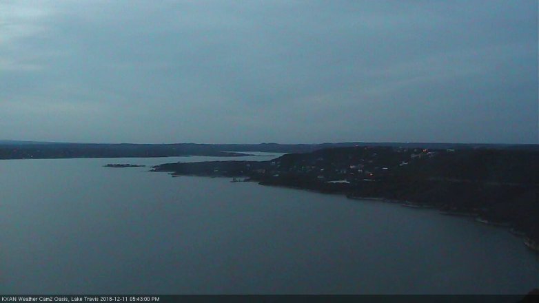 Lake Travis webcam, December 11, 2018 4:45 PM CT