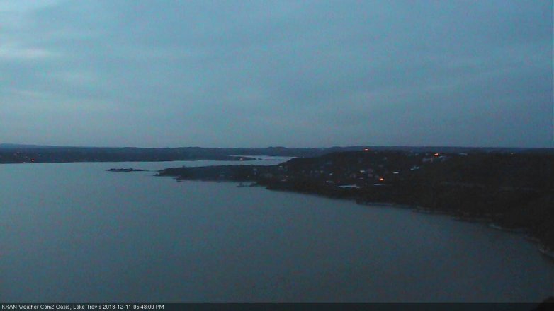 Lake Travis webcam, December 11, 2018 4:50 PM CT