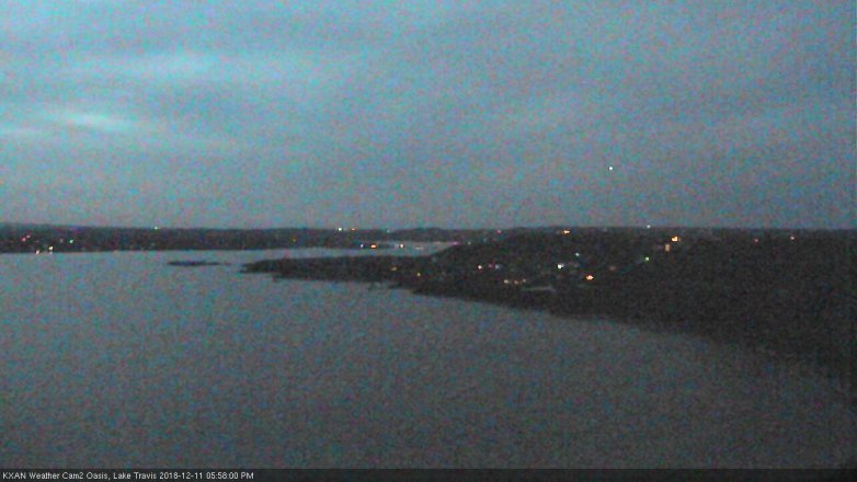 Lake Travis webcam, December 11, 2018 5:00 PM CT