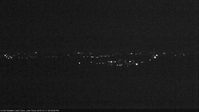 Lake Travis webcam, December 11, 2018 7:30 PM CT