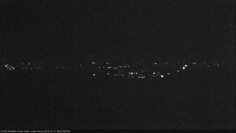 Lake Travis webcam, December 11, 2018 8:05 PM CT