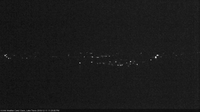 Lake Travis webcam, December 11, 2018 10:30 PM CT
