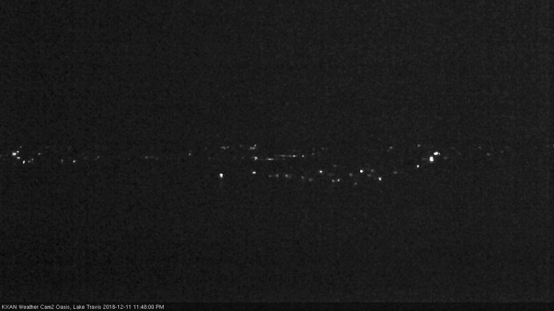 Lake Travis webcam, December 11, 2018 10:50 PM CT