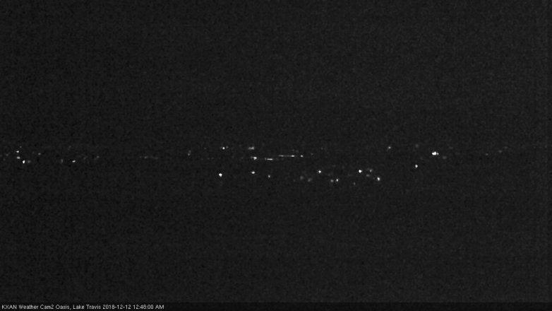 Lake Travis webcam, December 11, 2018 11:50 PM CT