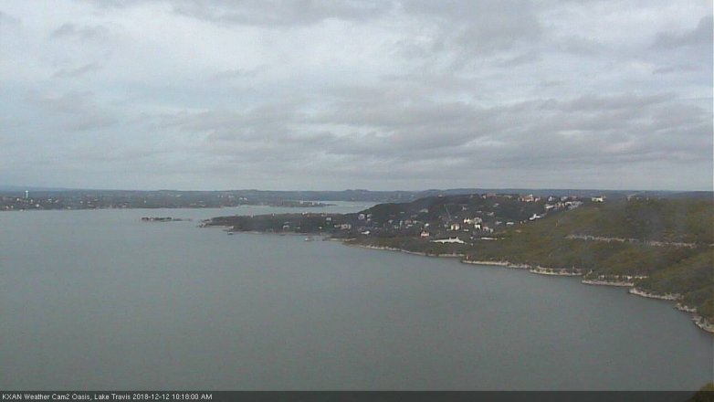 Lake Travis webcam, December 12, 2018 9:20 AM CT