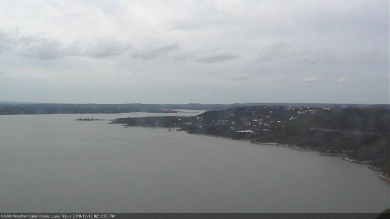 Lake Travis webcam, December 12, 2018 1:15 PM CT
