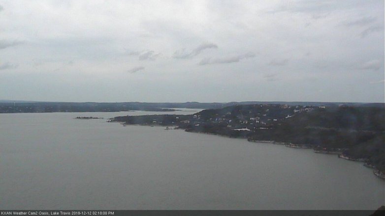 Lake Travis webcam, December 12, 2018 1:20 PM CT