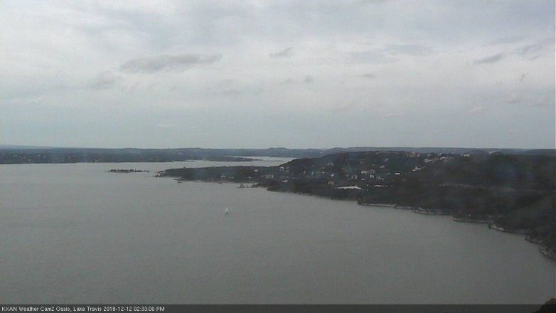 Lake Travis webcam, December 12, 2018 1:35 PM CT