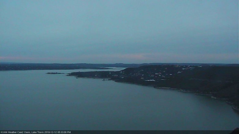 Lake Travis webcam, December 12, 2018 4:35 PM CT