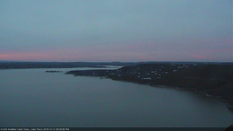 Lake Travis webcam, December 12, 2018 4:40 PM CT