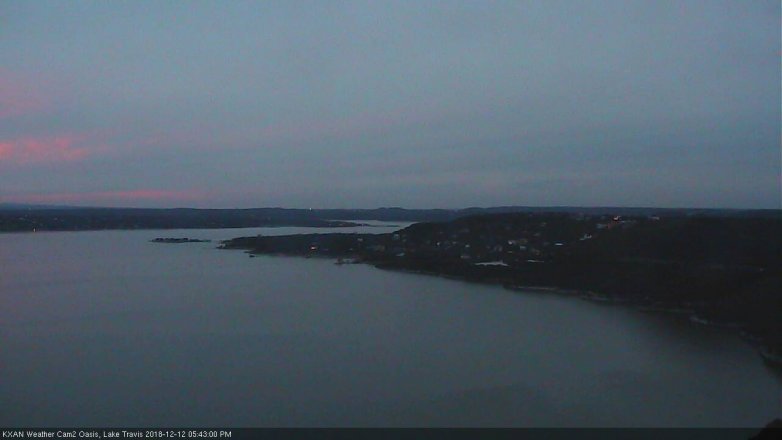 Lake Travis webcam, December 12, 2018 4:45 PM CT