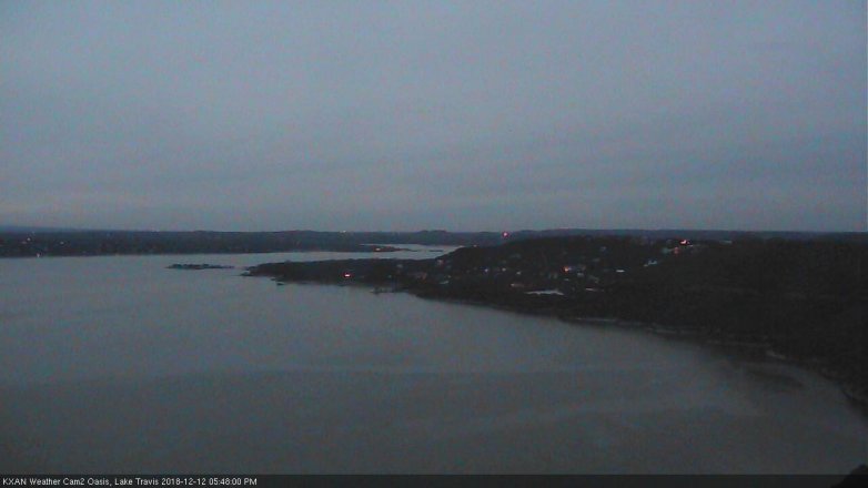 Lake Travis webcam, December 12, 2018 4:50 PM CT