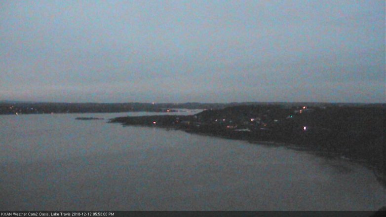 Lake Travis webcam, December 12, 2018 4:55 PM CT