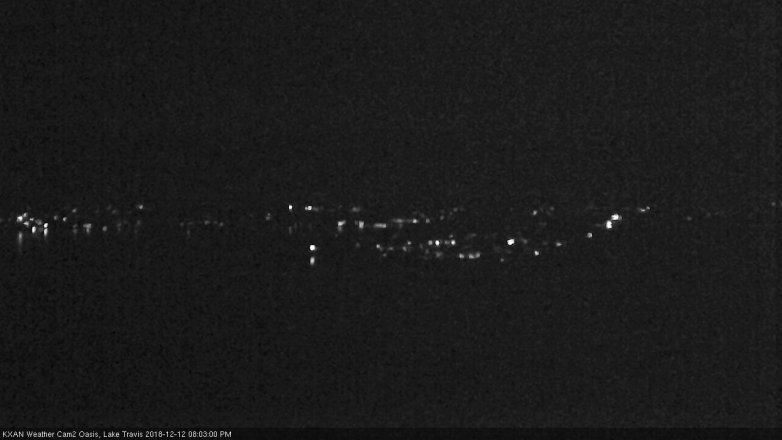 Lake Travis webcam, December 12, 2018 7:05 PM CT