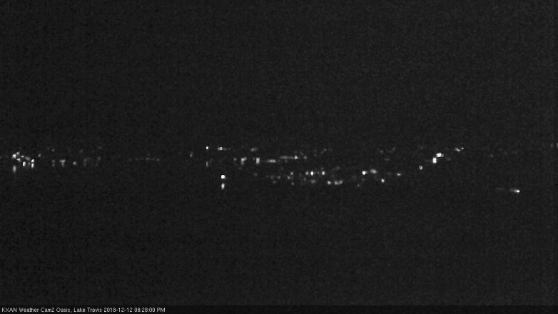 Lake Travis webcam, December 12, 2018 7:30 PM CT