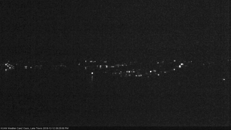 Lake Travis webcam, December 12, 2018 8:30 PM CT