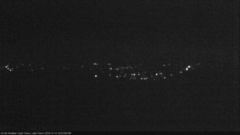 Lake Travis webcam, December 12, 2018 9:25 PM CT