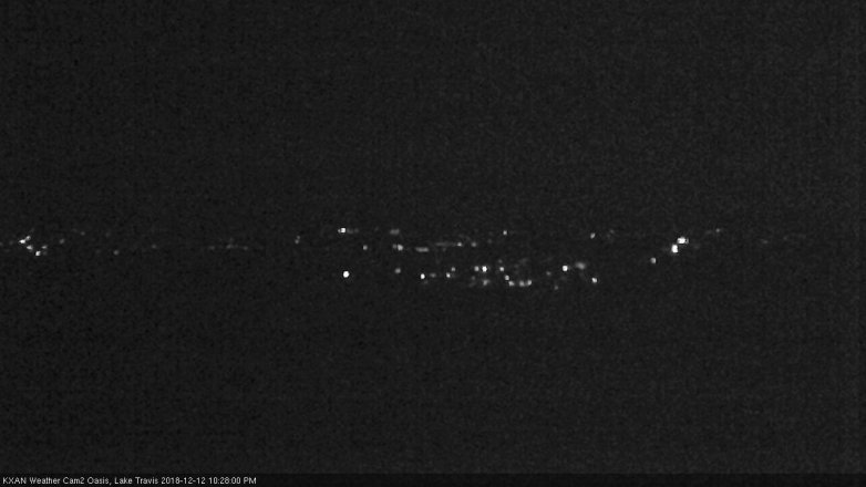 Lake Travis webcam, December 12, 2018 9:30 PM CT
