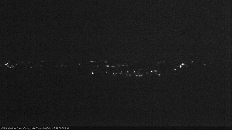 Lake Travis webcam, December 12, 2018 9:40 PM CT
