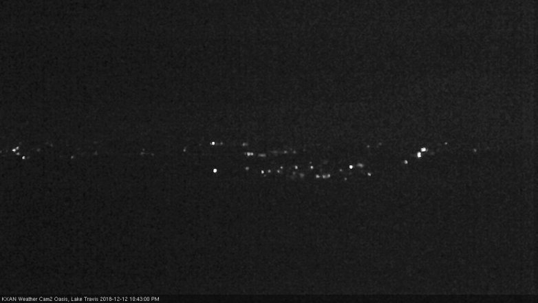 Lake Travis webcam, December 12, 2018 9:45 PM CT