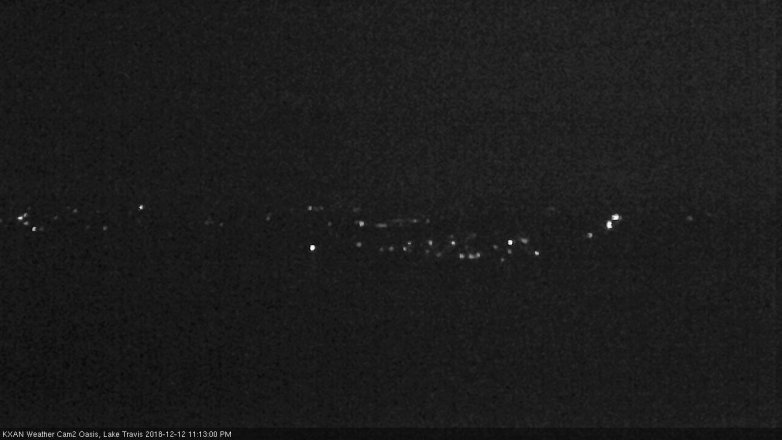 Lake Travis webcam, December 12, 2018 10:15 PM CT