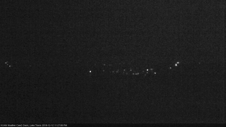 Lake Travis webcam, December 12, 2018 10:30 PM CT