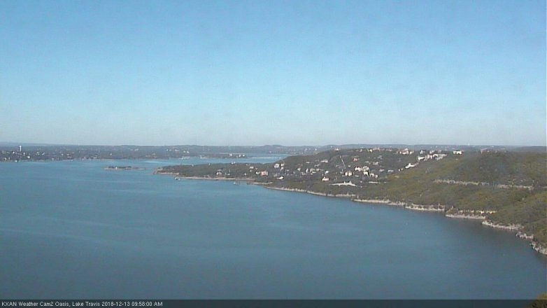 Lake Travis webcam, December 13, 2018 9:00 AM CT