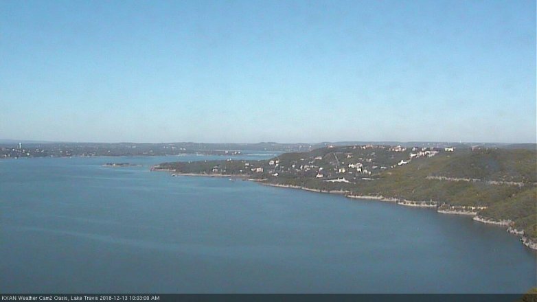 Lake Travis webcam, December 13, 2018 9:05 AM CT