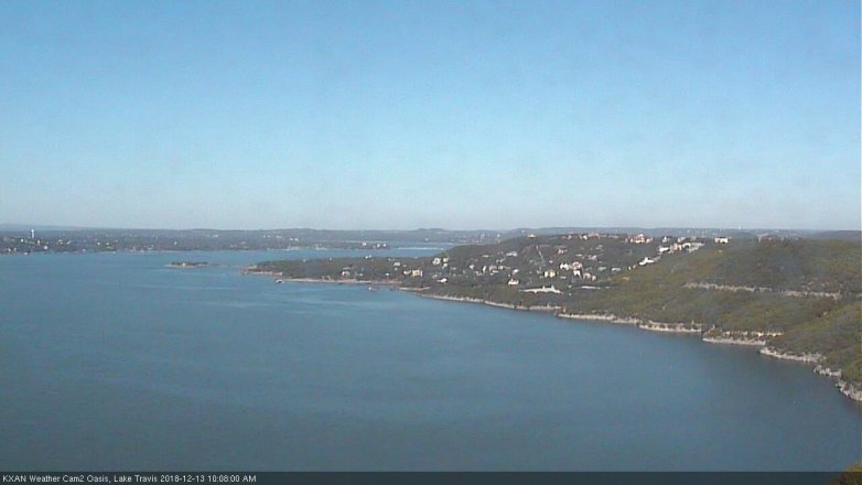 Lake Travis webcam, December 13, 2018 9:10 AM CT