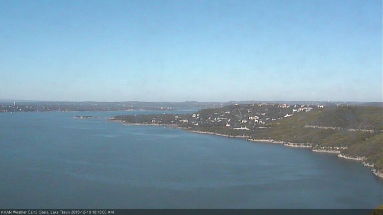 Lake Travis webcam, December 13, 2018 9:15 AM CT