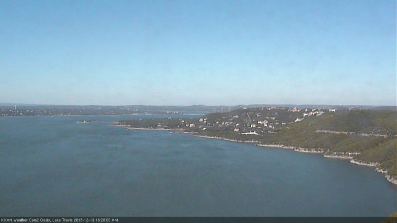 Lake Travis webcam, December 13, 2018 9:30 AM CT