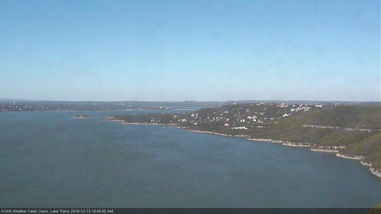 Lake Travis webcam, December 13, 2018 9:45 AM CT