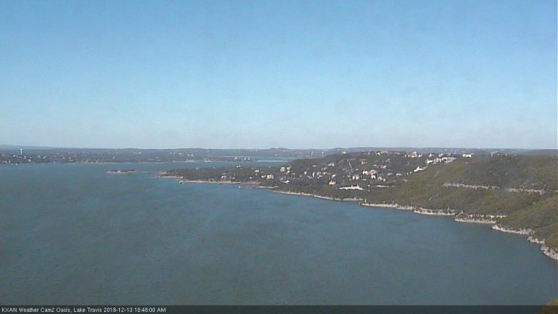 Lake Travis webcam, December 13, 2018 9:50 AM CT