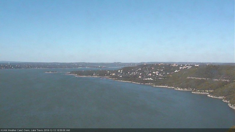 Lake Travis webcam, December 13, 2018 10:00 AM CT