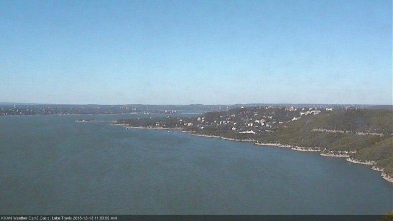 Lake Travis webcam, December 13, 2018 10:05 AM CT