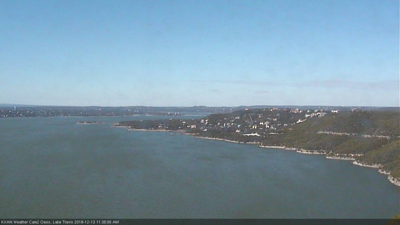 Lake Travis webcam, December 13, 2018 10:40 AM CT