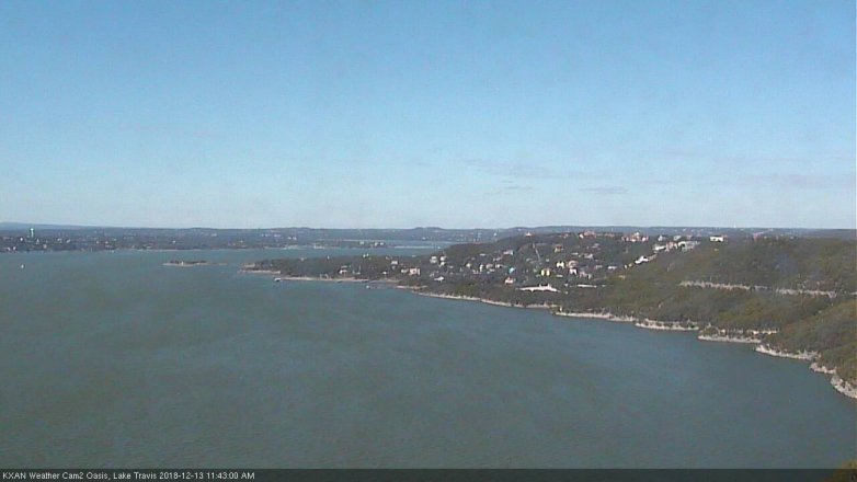 Lake Travis webcam, December 13, 2018 10:45 AM CT