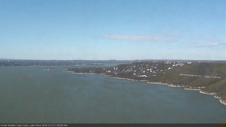 Lake Travis webcam, December 13, 2018 10:55 AM CT