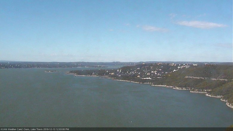 Lake Travis webcam, December 13, 2018 11:05 AM CT