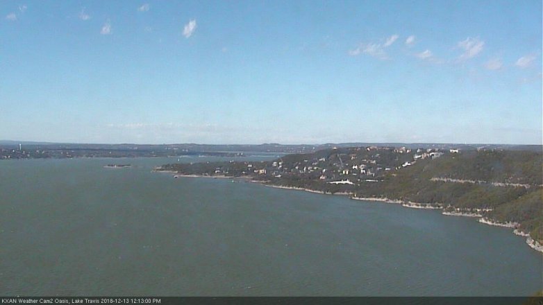 Lake Travis webcam, December 13, 2018 11:15 AM CT